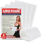 5 Pack Latex-Free Lipo Foam Pads for Post Surgery, 8"x11" Lipo Foams Sheets, Abdominal Compression Board for Post BBL Liposuction Surgery and Used with Compression Garments