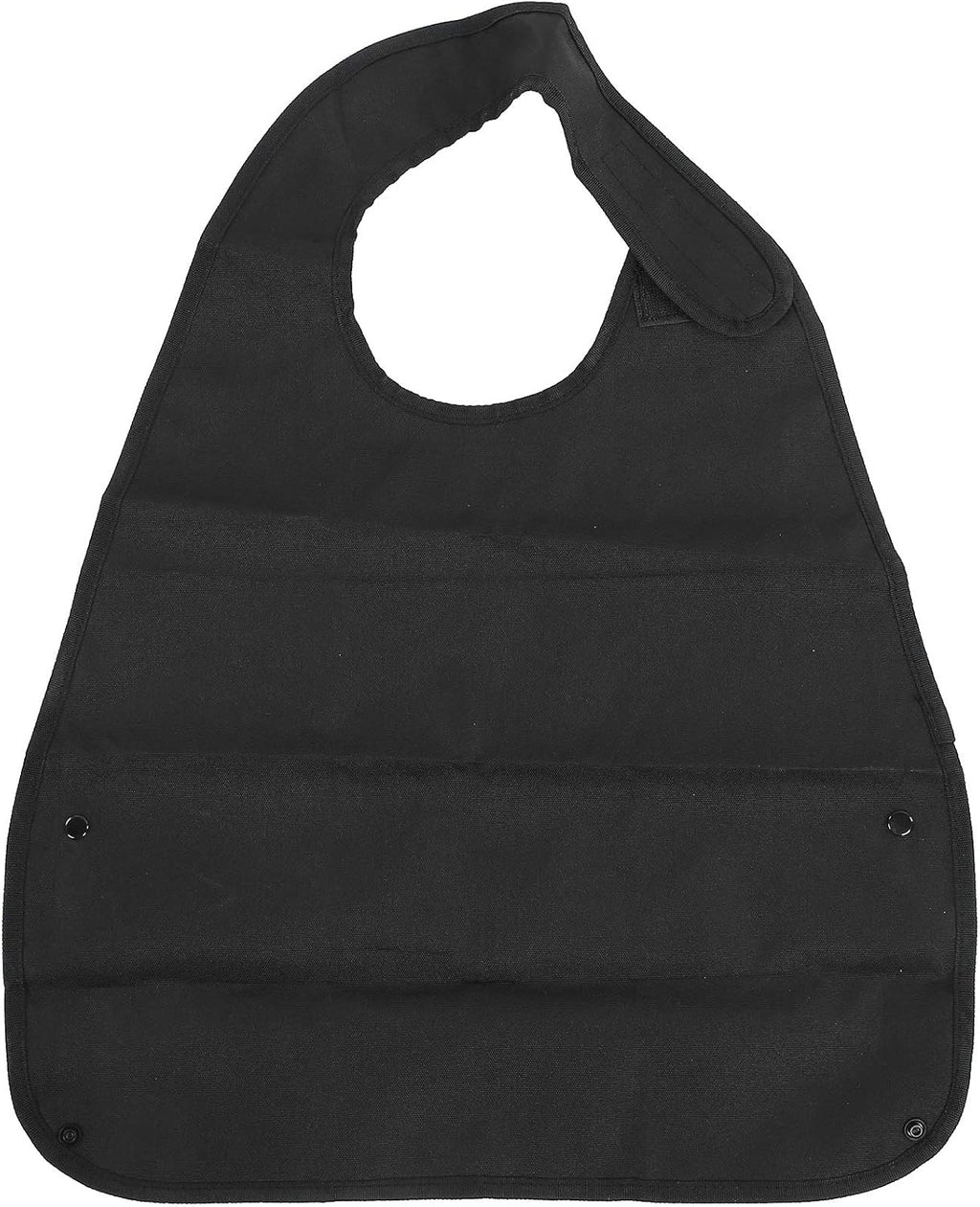 FILFEEL Black Adult Bib, 22.8 x 18.3in Clothing Protector Elderly Soft Apron Washable Long Bibs