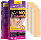 Silicone Scar Sheets – Medical Grade Scar Tape for Surgical Scars, C-Section, Keloids, Burns & Acne – Reusable and Soft Silicone Strips for Stretch Marks & Tummy Tuck (6 Sheets)