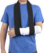Arm Sling Adjustable Arm Support Strap Lightweight Comfortable Shoulder Immobilizer for Women and Men Right Left for Wrist Hand Elbow Injured 63 inch (Black)