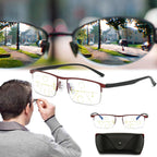 Glasses Far And Near, High Hardness Antiblue Progressive Far And Near Dual Use Glasses For Seniors