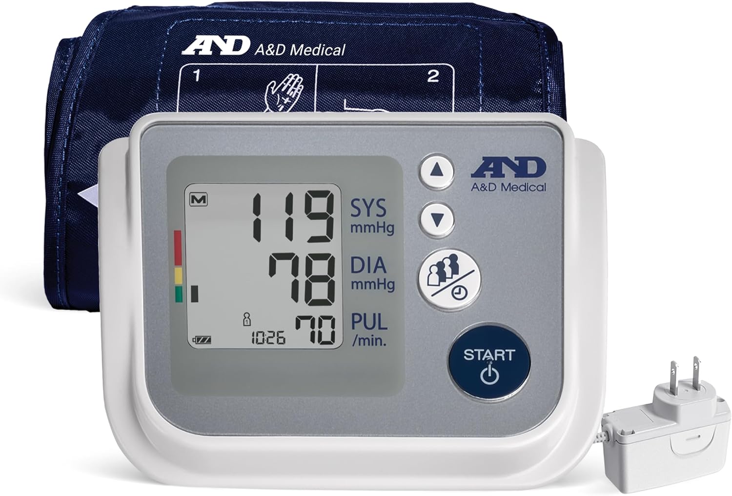 A&D Medical Multi-User Blood Pressure Monitor for Home Use UA-767FAC – Wide Range Cuff (8.6-16.5” / 22-42cm), Easy to Use, Adult Upper Arm, 60 Readings Per User (4 Users), AC Adapter, FSA/HSA Eligible