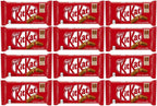 NESTL KITKAT Milk Chocolate Wafer Bars 45g, 12 x 45 G (12 full-size bars)