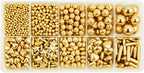 HIFUNBK Gold Mix Sprinkle For Cupcake Topper with Gift Box Pack, 10 Different Shape Sugar Candy Dragee for Cake Baking Decoration, 200g