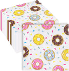 100 Pcs Donut Napkins 2 Ply Disposable Dinner Dessert Paper Napkins for Baby Shower Birthday Party Theme Table Decor Supplies