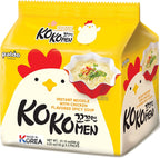 Paldo Fun & Yum Kokomen Ramen Hot Spicy Instant Noodles with Soup, Pack of 10, Chicken Based Broth, Best Oriental Style Korean Ramyun, K-Food, 꼬꼬면 120g x 10