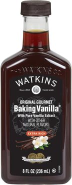 Watkins All Natural Original Gourmet Baking Vanilla with Pure Extract, 8 fl. oz. Bottle, 1-Pack