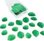 92pcs Edible Leaves Edible Green Cake Cupcake Toppers Edible Wafer Paper Leaf Cake Decoration for Hawaii Aloha Summer Theme Wedding Birthday Baby Shower Party