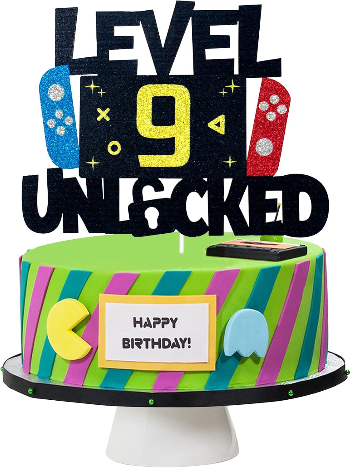 Level 9 Unlocked Video Game Cake Topper - Level 9 Unlocked Awesome 2013 Boy's Birthday Cake Topper - Video Game 9th Birthday Cake Decorations