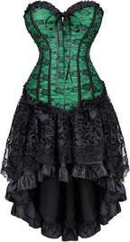Corsets Dress for Women Gothic Burlesque Bustiers TuTu Skirt Set Exotic