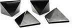Shungite Stone Blocker Pyramids 2 inches (5 cm) Protection Set 4 pcs | Black Polished Solid Stone Pyramids | Home Office Room Whole House Protection | Meditation, Chakra Healing, Grounding S042