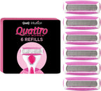 WILKINSON SWORD - Quattro For Women | Smooth Glide | Pack of 6 Razor Blade Refills