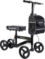 BlessReach Economy Knee Scooter, Steerable Knee Walker, Foldable Knee Scooters for Foot Injuries Adult Best Crutches Alternative，Knee Scooter for Adults Black
