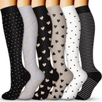 QUXIANG Compression Socks for Women & Men 15-20 mmHg, Best for Medical, Nursing, Running, Athletic, Varicose Veins, Travel