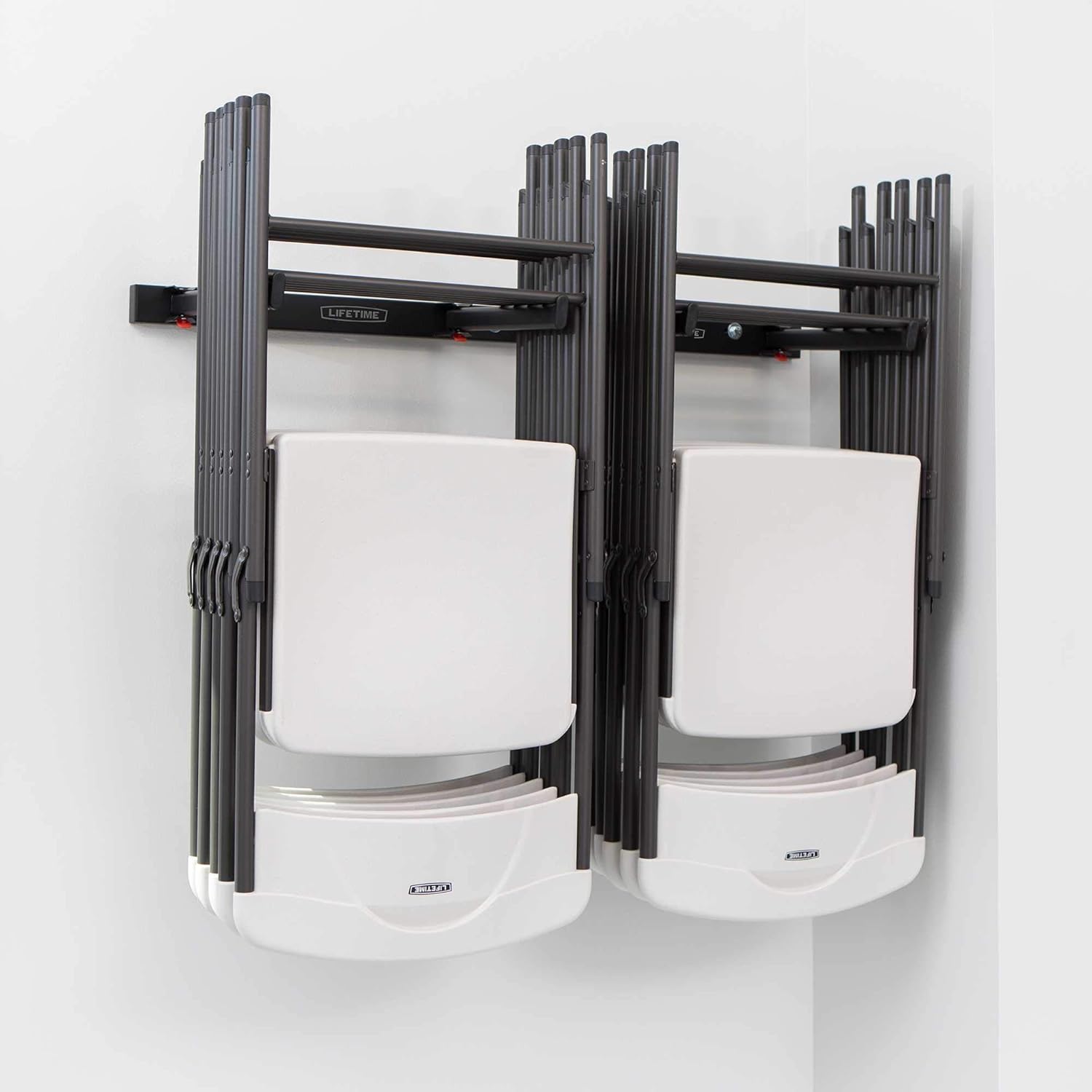 LIFETIME 80719 Wall Mounted Chair Rack Black