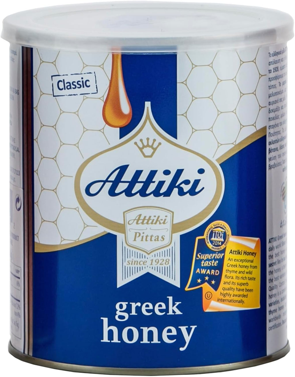 Attiki Pure Greek Honey with Thyme, Wild Flowers and Herbs, Perfect for Baking, Cooking, Lemonade and Tea, 2.2lb (1000g) CAN