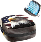 Period Bag,Sanitary Napkin Storage Bag,American Eagle Usa Flag,Tampon Bag for Purse