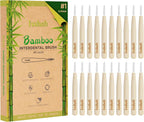 Biodegradable Bamboo Handle Interdental Brushes Between Teeth Cleaner Deep Clean Toothpick, FSC Certified and PETA Approved, Size 1 (0.45mm), 40 Count