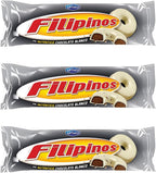 Artiach - Filipinos Cookies - Crunchy Ring-Shaped Biscuits Dipped in Real Chocolate - 128g each - Product of Spain (White Chocolate, Pack of 3)