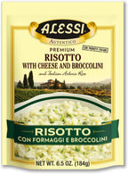 Alessi Autentico, Premium Seasoned Risotto, Italian Arborio Rice, Easy to Prepare, 8oz (Cheese & Broccolini, Pack of 6)