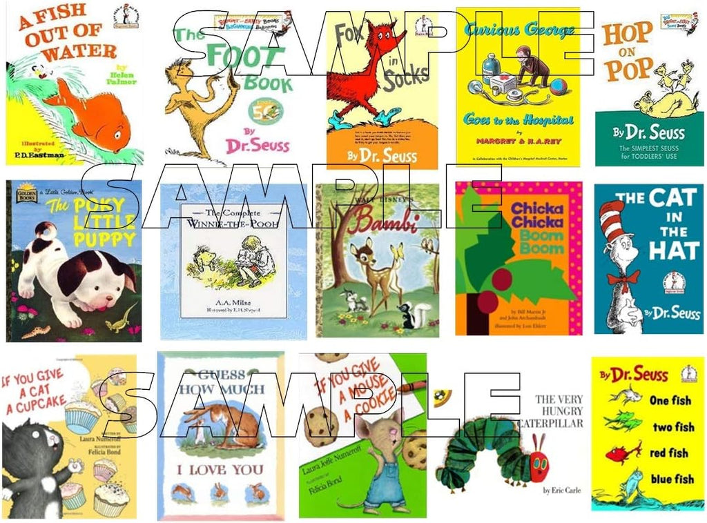 Mini Children's Story Book Edible Cupcake Toppers Cake Decorations 15 Books