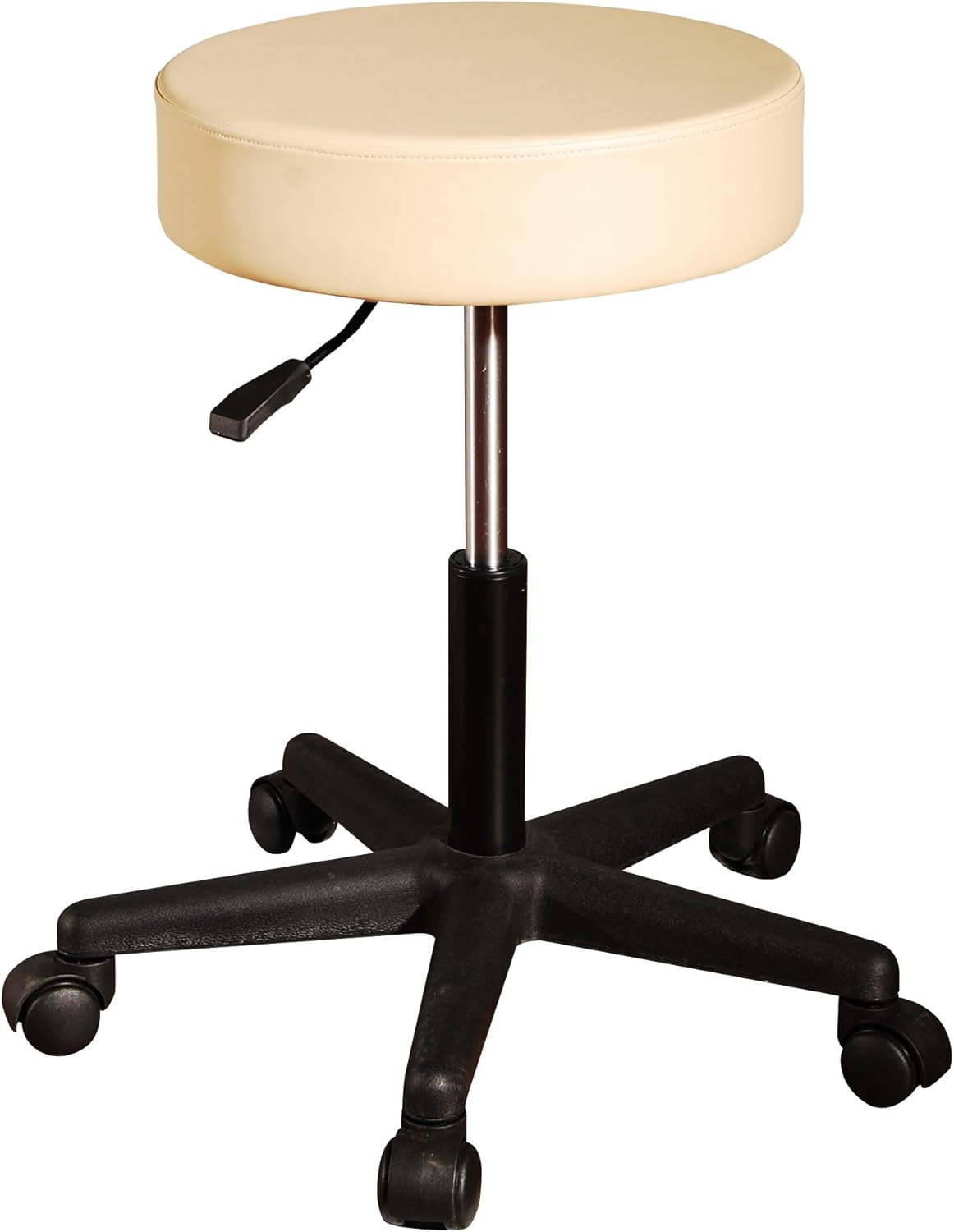Master Massage Pneumatic Swivel, Rolling Stool Cream