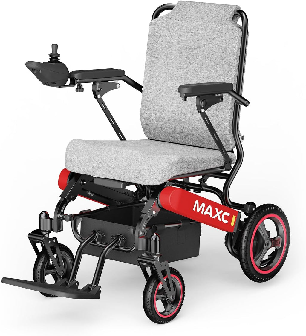 Electric Wheelchair for Adults - 30KM Long Range Lightweight Foldable - Dual 250W Motors & Dual 12Ah Batteries - All-Terrain, Comfortable Seat, Easy to Transport FSA HSA Eligible