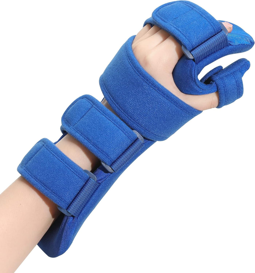 Fanwer Resting Hand Splint, Stroke Hand Therapy Equipment for Stroke Recovery Patients, Carpal Tunnel Syndrome, Arthritis, Tendinitis, Metacarpal Breaks (Medium Left)