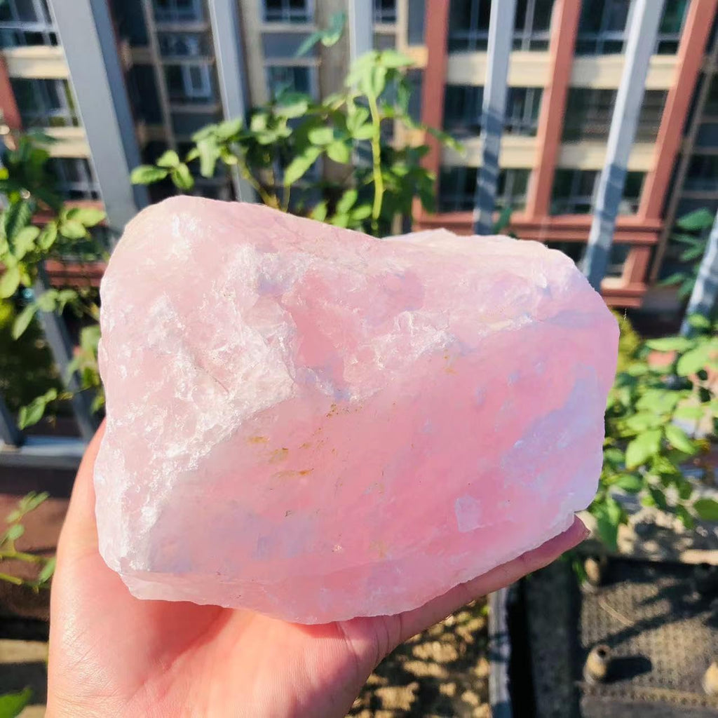 Large Natural Pink Rose Quartz Crystal Reiki Healing Specimen Rough Loose Stone Chakra Minerals Wedding Home Decoration 1PC (2200G-2600G)