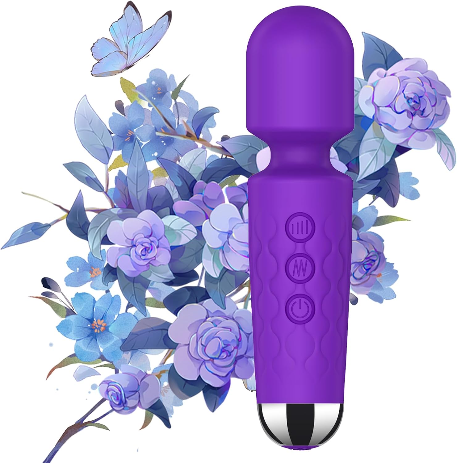 Apowand Mini Personal Massage Small Cordless Handheld Bullet Massager - Powerful - Quiet - Back Legs Hand Pains and Sports Recovery (Purple)