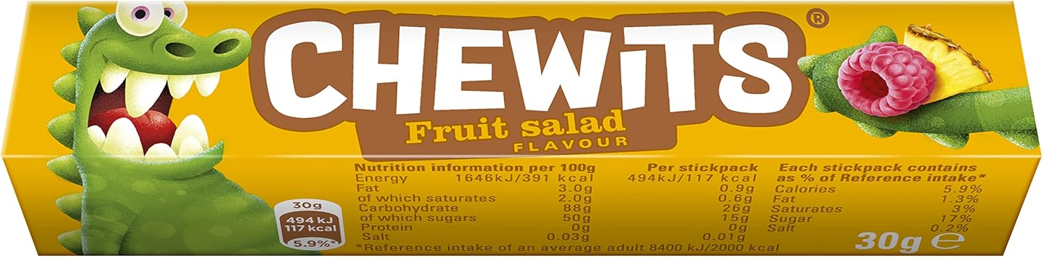 Chewits Fruit Salad Flavour Sweets 30 g (Pack of 40)