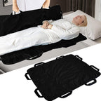Positioning Bed Pad with Handles 48"×40" Black Transfer Board Slide Sheet Patient Transfer Board Elderly Lifting Devices Draw Sheets Sling Transfer Belt with Handles Reusable Gift