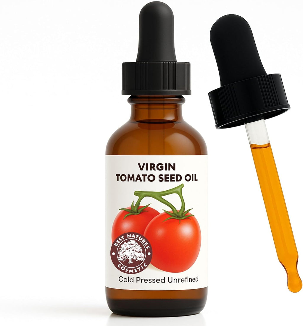 Best Nature's Tomato Seed Oil (Cold Pressed, Unrefined) - 2 oz - Natural Skin Care Moisturizer for Face, Body, Dry, Damaged Hair - Soothes Eczema, Psoriasis, Acne, Reduce Discoloration
