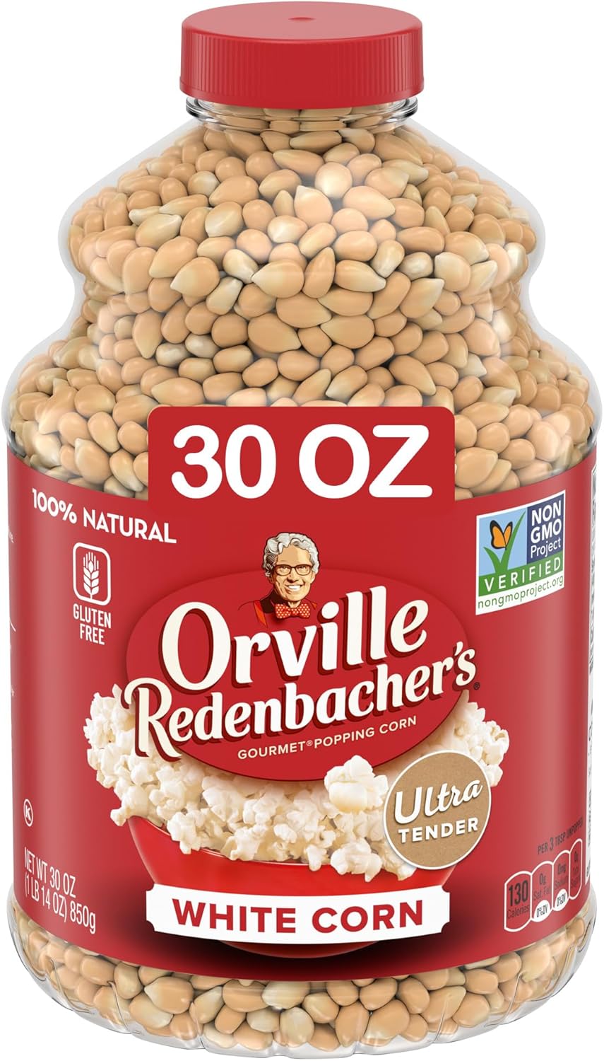 Orville Redenbacher's Popcorn Kernels, White Corn, 4g Fiber Per Serving, 30 oz.