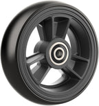W434, 4 X 1.4 inch, Solid, PU Wheels, Wheelchair Casters, Nylon Rim, one Pair (Black)