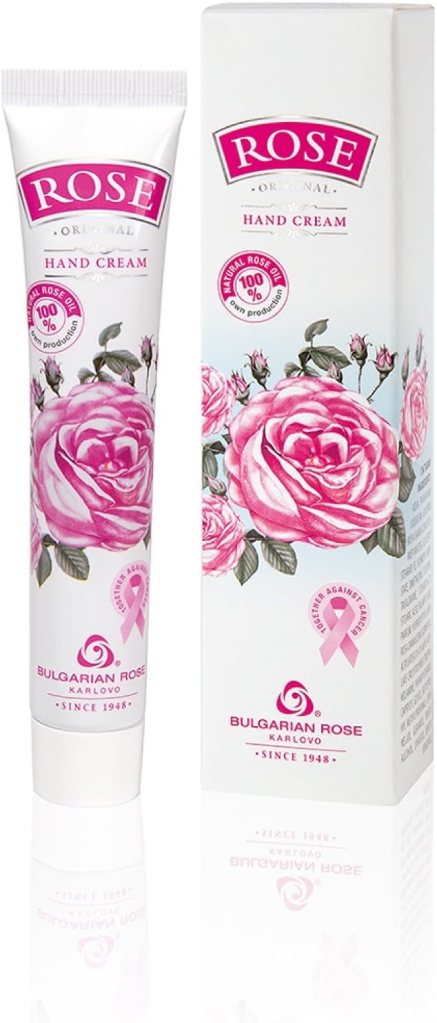 Bulgarian Rose Hand Cream with Natural Rose Oil for moisturizing and rejuvenating the skin