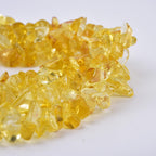 5-8mm 34 inches Natural Crystal Yellow Citrine Quartz Stone Beads for Jewelry Making Tumbled Drilled Irregular Gravel Gemstones Chips Stone Beads by Strand