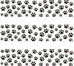 3pcs Puppy Paw Print Edible Cake Border Strips, 28x6.2cm/11x2.44in Pre-cut Glutinous Edible Wrap Rice Paper Decorations for Dog Birthday Cakes Puppy Treats & Desserts