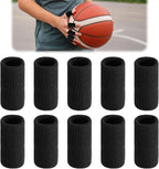 10 Pcs Finger Compression Sleeves, Thumb Sleeve and Digit Wrap with Joint Protection, Secure Support, Compression Sleeves plus Finger Protectors for Sports, Gaming, and Daily Use (Black)