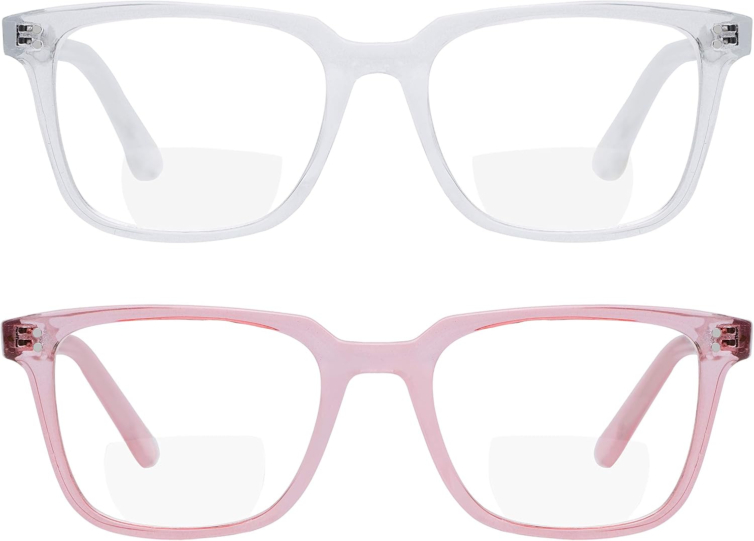 Yogo Vision 2 Pack Bifocal Reading Glasses Readers for Men Women Anti Glare Lightweight Eyeglasses