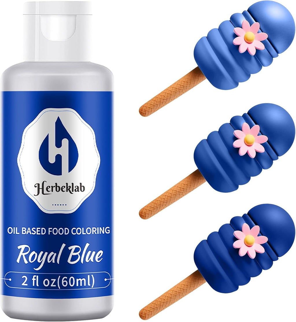 Royal Blue Oil Based Food Coloring – 2 fl oz Professional Grade Concentrated Oil Food Dye for Melting Chocolate, Candy Melts, Cake Pops, Strawberries & Baking