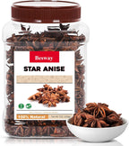 Besway Chinese Star Anise 7 oz, Whole Star Anise, Fresh, Pure and Dried Anise Pods, Great for Cooking, Baking and Tea (200g)
