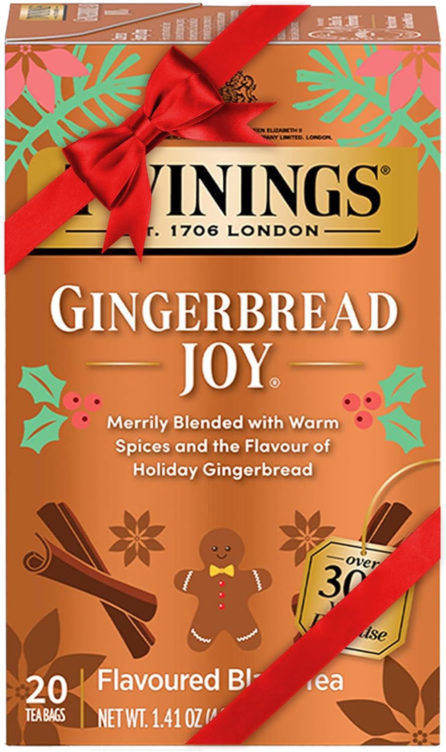 Twinings of London Gingerbread Joy Black Tea Bags, 20 Count