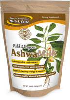 NORTH AMERICAN HERB & SPICE AshwaMilk - 3.5 oz. - Ashwagandha Root Extract, Yacon Powder - Supports Energy, Stamina, Healthy Adrenal & Thyroid Function - Non-GMO - 36 Servings