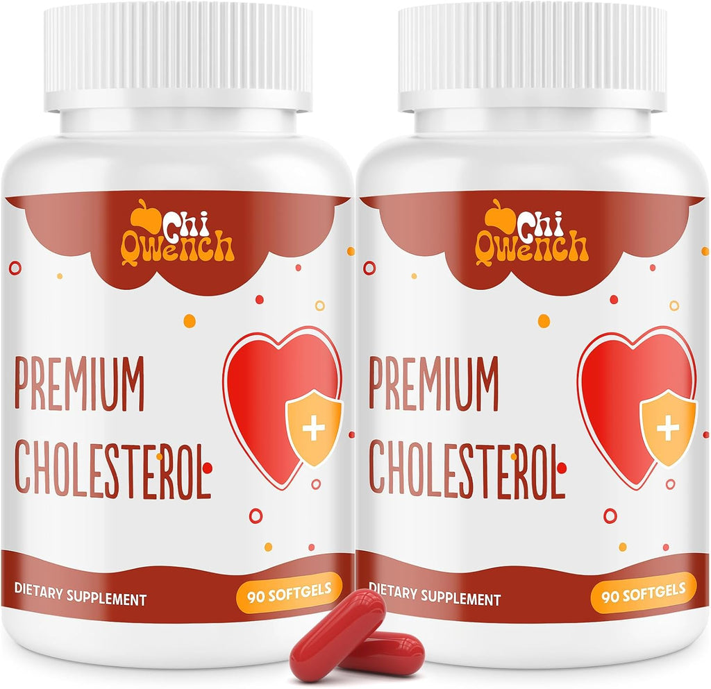 Cholesterol Supplements with Plant Sterols, Niacin, Red Yeast Rice, Citrus Bergamot, Garlic, Cholesterol Supplement Support Normal Cholesterol Levels, 180 Softgels