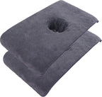 Massage Table Cover With Face Hole Massage Table Cover 2Pcs Soft Massage Bed Cover with Face Hole 16x32'' Reusable Spa Beauty Bed Cover Towel with Face Hole Massage Bed Sheet for Skin Care,Grey