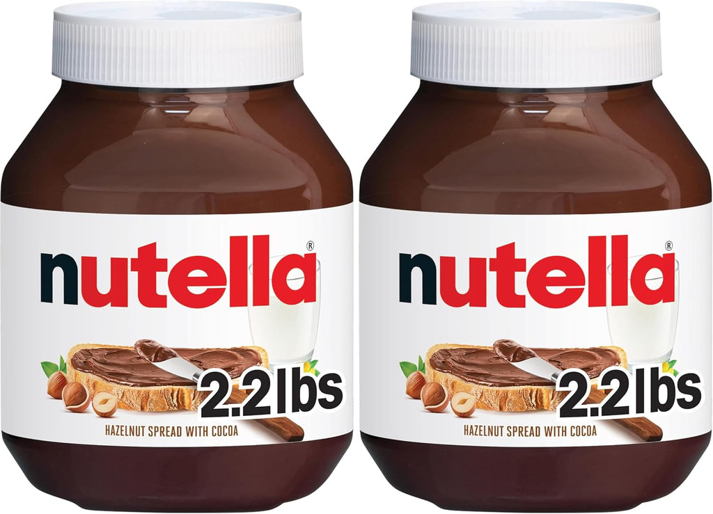 Nutella Hazelnut Spread with Cocoa, Creamy Hazelnut Spread, Breakfast Favorite, 35.3 oz Jar (Pack of 2)