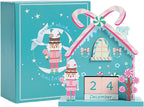 Christmas Wooden Perpetual Blocks Calendar, Soldier Wood Month Date Display Blocks, Cute Christmas Block Calendar for Desk, Xmas Calendars for Home Ornament Festival Decor Accessories