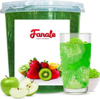 Fanale Green Apple Popping Boba Pearls, Vegan, Non GMO, Gluten Free, Fat Free, Perfect for Bubble Tea, Smoothies, Ice Cream, Desserts, and Beverages.