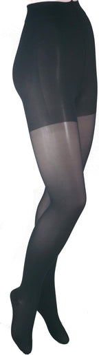ITA-MED Sheer Pantyhose, Compression (20-22 mmHg) Black, Queen, 2 Count